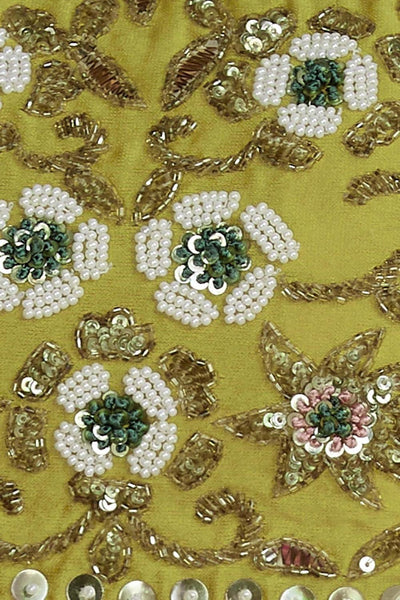 Yellow Chanderi Lehenga Set