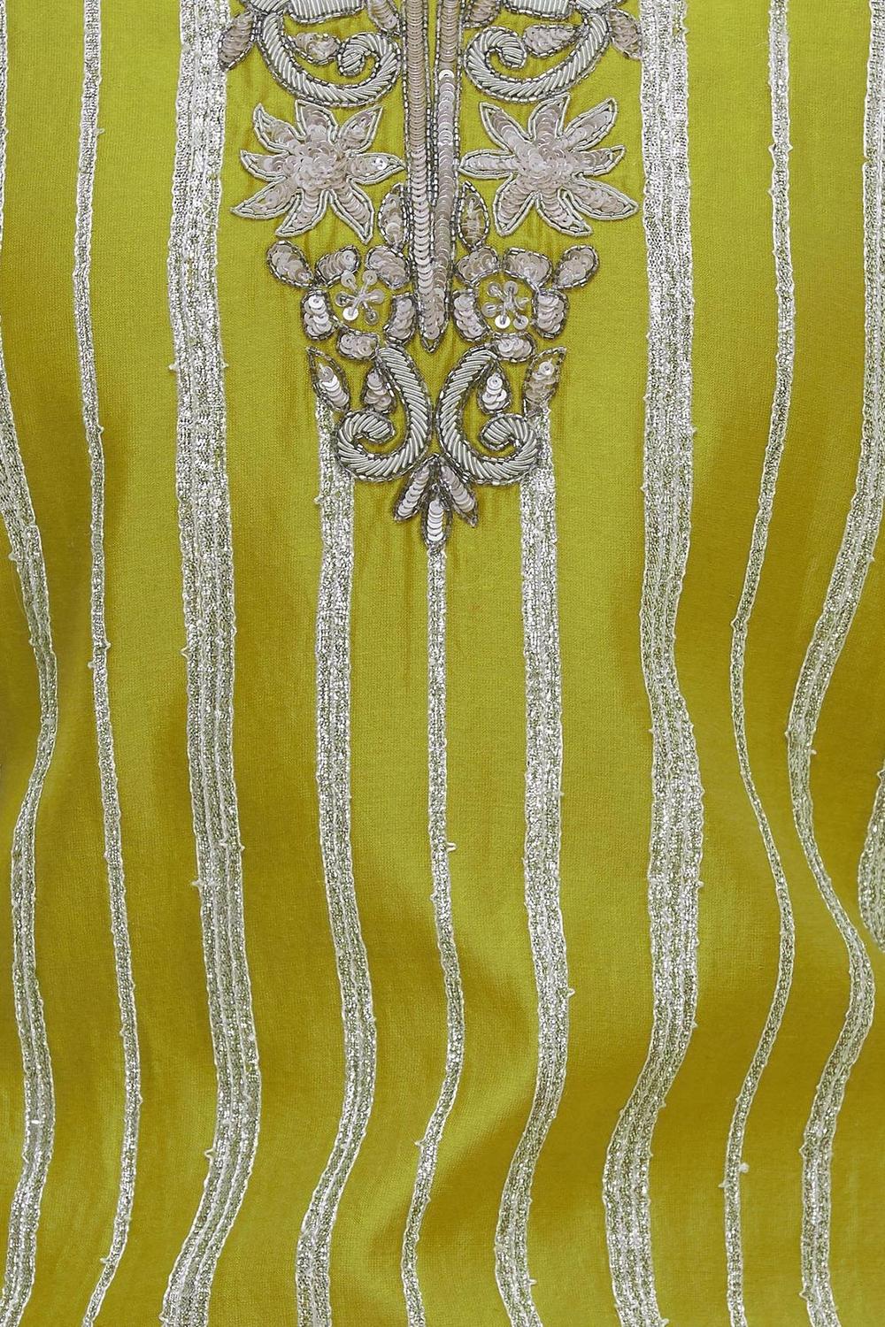 Yellow Chanderi Silk Kurta Set