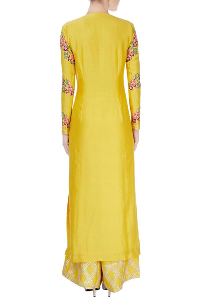 Yellow Embroidered Kurta Set