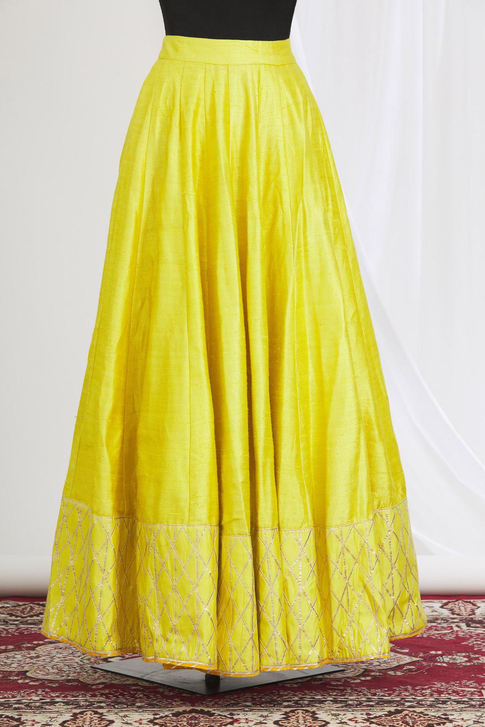 Yellow Embroidered Lehenga Set